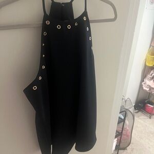 Dark navy brand new  Halter Top with Gold Eyelets